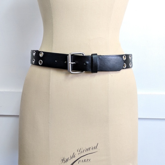 Justice Accessories - Justice Black Belt with Silver Grommets size 32